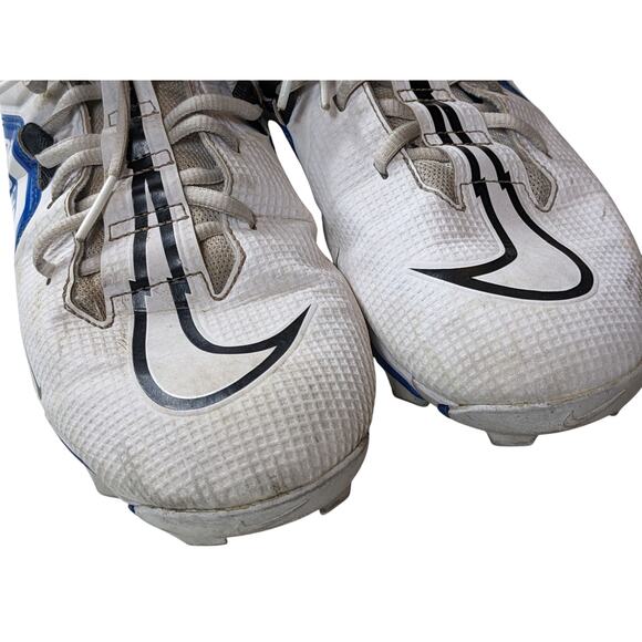 Nike Alpha Shoes Fastflex Cleats Mens 12 White Blue CV0582-101 Turf Football main image 6